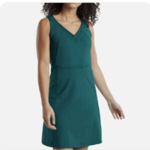 Title Nine Freelance Carey Dress Teal Green Sleeveless Fit Flare Athletic M NWT